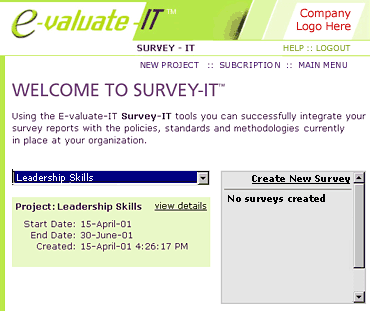 Create Survey Screen Image